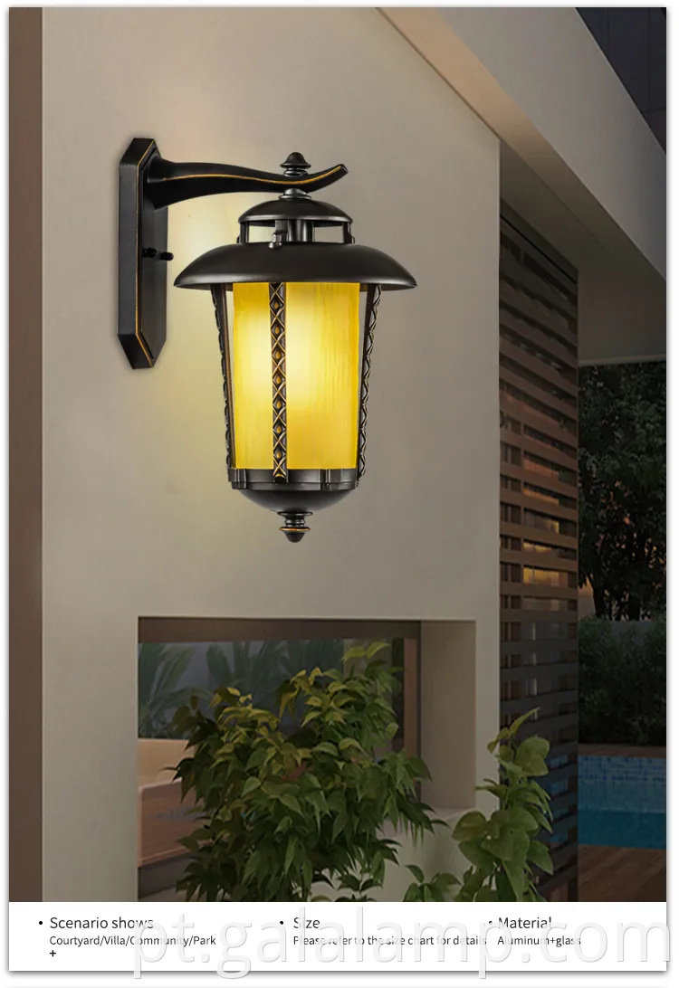 Luz de parede liderada ao ar livre européia para restaurantes e cafés